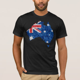 Australia Flag and Map T-Shirt
