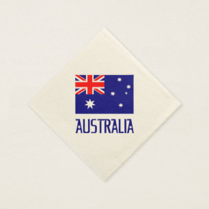 Australia Flag and Word Napkins
