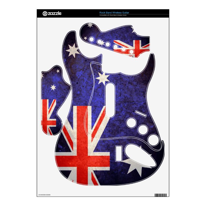 Australia Flag; Australian; Aussie; Rock Band Guitar Skins