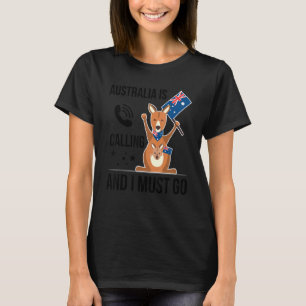 Australia Flag Australian Australia Travel Kangaro T-Shirt