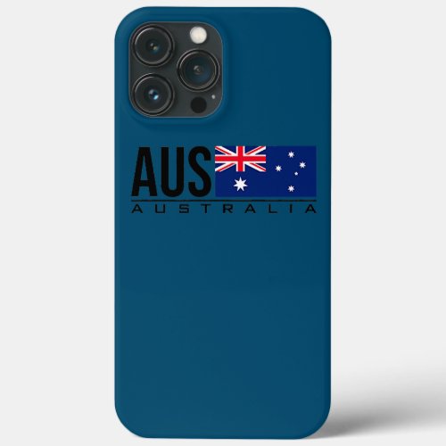 AUSTRALIA FLAG AUSTRALIAN COUNTRY CODE AUS SPORTS iPhone 13 PRO MAX CASE