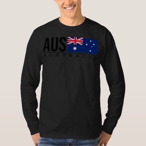 AUSTRALIA FLAG AUSTRALIAN COUNTRY CODE AUS SPORTS T_Shirt