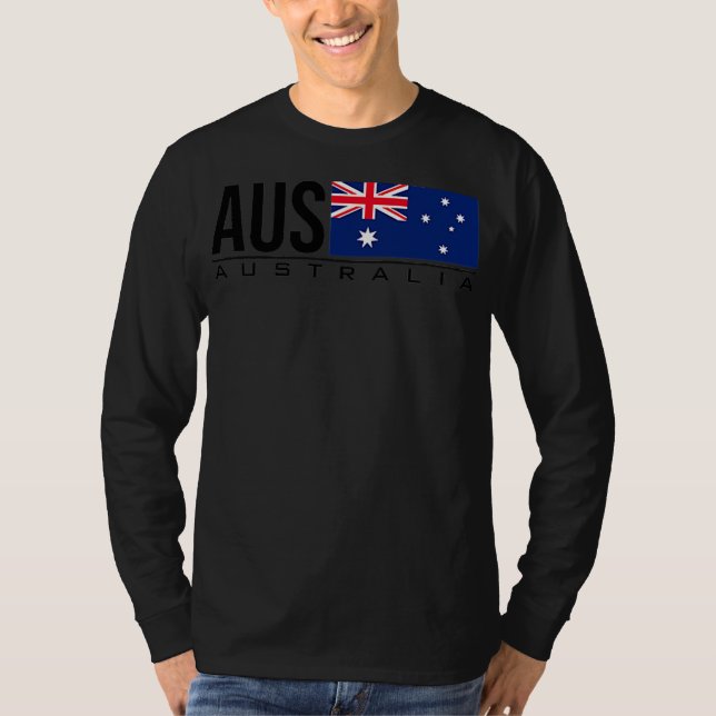 AUSTRALIA FLAG AUSTRALIAN COUNTRY CODE AUS SPORTS T-Shirt (Front)