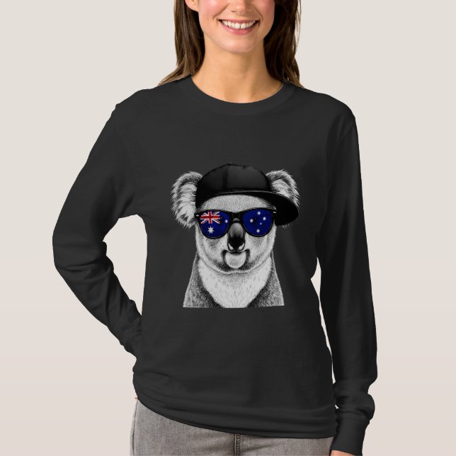 Australia Flag Australian Koala 2 T-Shirt (Front)