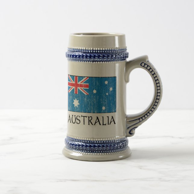 Australia Flag Beer Stein (Right)