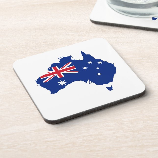 Australia flag beverage coaster (Left Side)