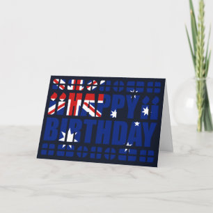 Australia Flag Birthday Card