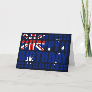 Australia Flag Birthday Card
