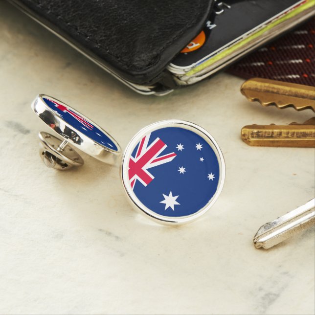 AUSTRALIA FLAG BLUE LAPEL PIN (In Situ)