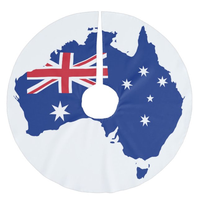 Australia flag brushed polyester tree skirt (Front)