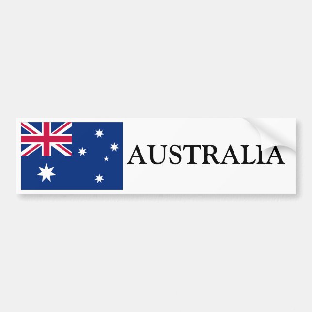 Australia Flag Bumper Sticker (Front)