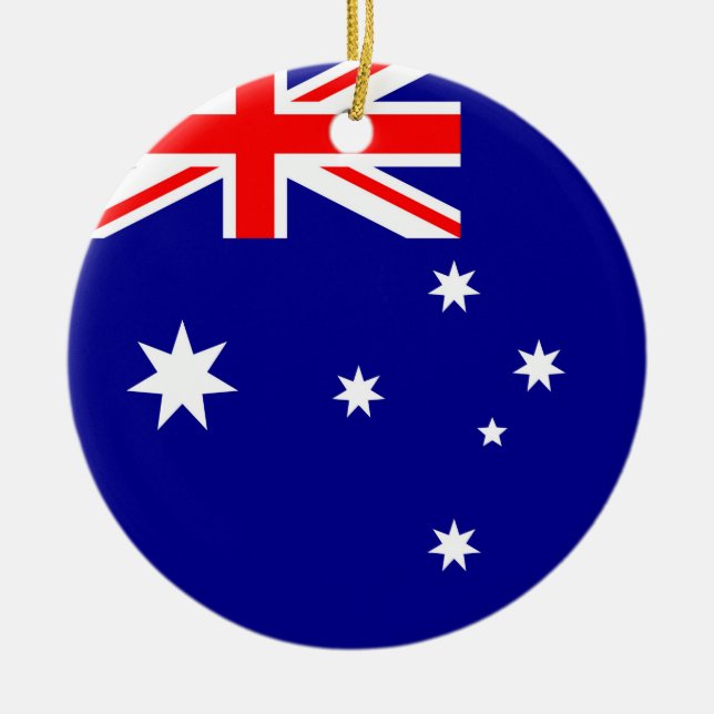 Australia Flag Ceramic Ornament (Front)