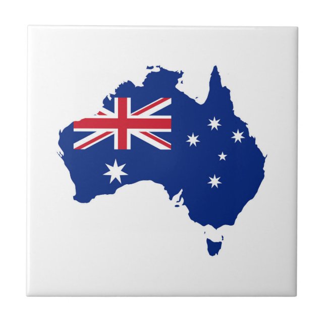 Australia flag ceramic tile (Front)