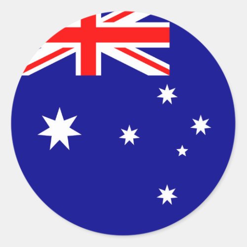 Australia Flag Classic Round Sticker