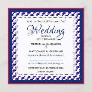 AUSTRALIA FLAG Custom Patriotic Square Wedding Invitation