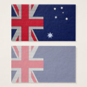 Australia Flag Design in Carbon Fiber Chrome Style (Front & Back)