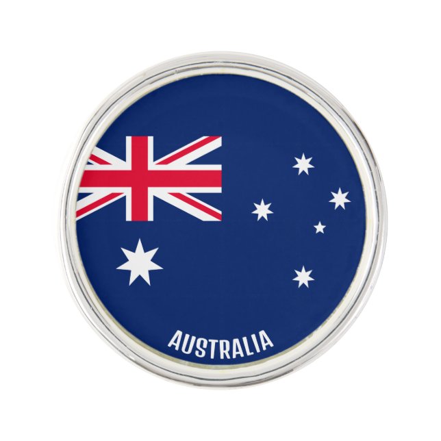 Australia Flag Elegant Patriotic Lapel Pin (Front)