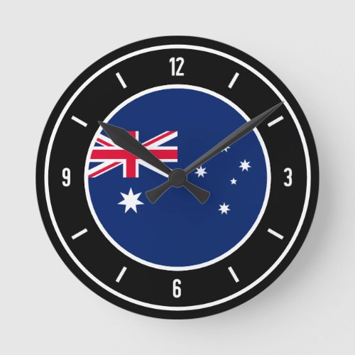 Australia Flag Elegant Round Clock
