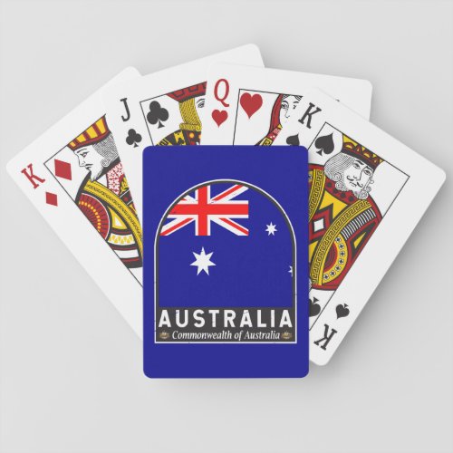 Australia Flag Emblem Distressed Vintage  Playing Cards