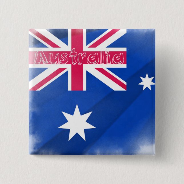 Australia Flag Fadeout Button (Front)