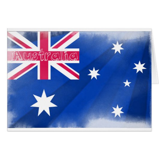 Australia Flag Fadeout Cards (Front Horizontal)