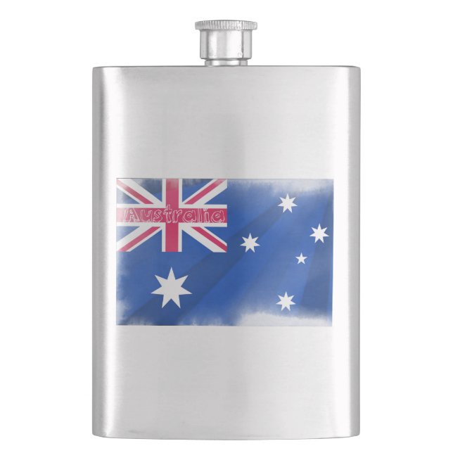 Australia Flag Fadeout Flask (Front)