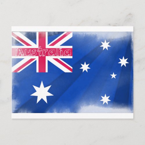 Australia Flag Fadeout Postcard