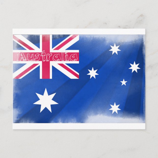 Australia Flag Fadeout Postcard (Front)