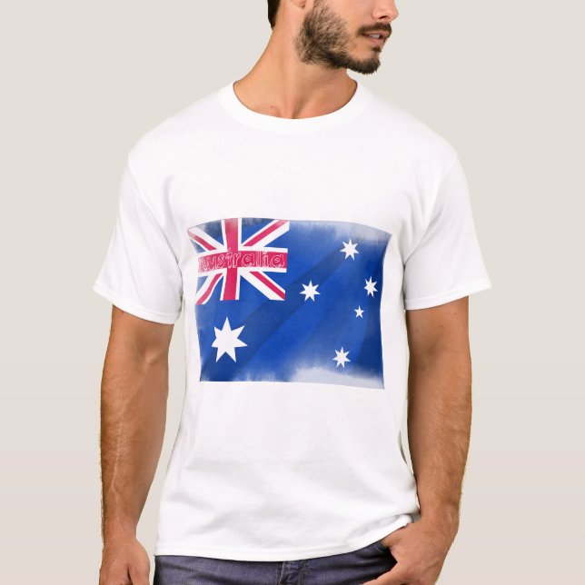 Australia Flag Fadeout T-Shirt (Front)