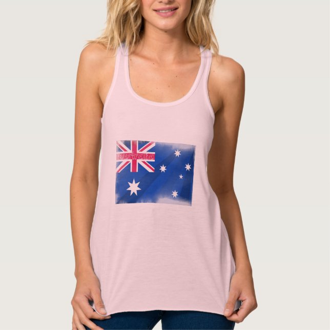 Australia Flag Fadeout Tank Top (Front)