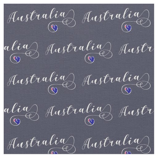 Australia Flag Heart, Australian Design Fabric
