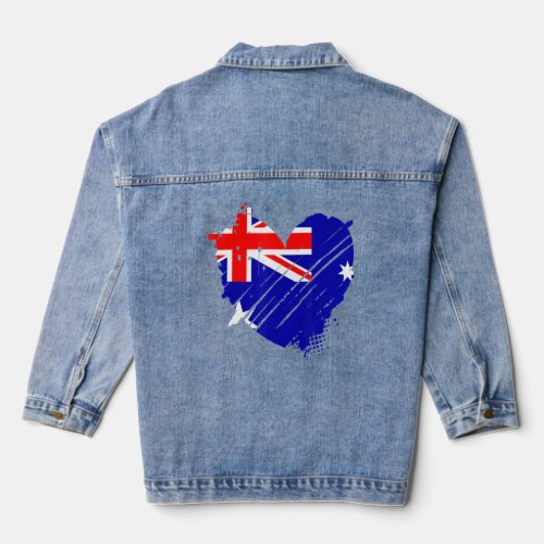 Australia Flag I Love It Is In My Dna Australians  Denim Jacket