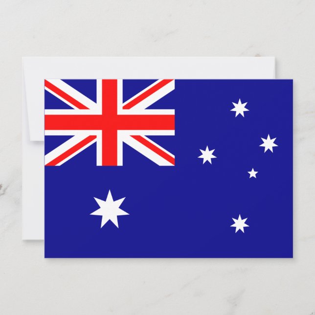 Australia Flag Invitation (Front)