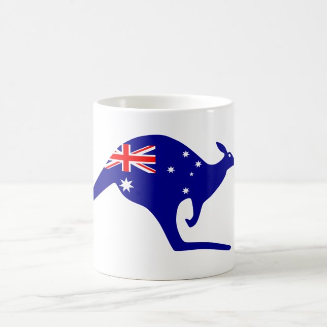 Australia Flag Kangaroo Coffee Mug (Center)