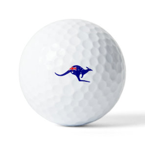 Australia Flag Kangaroo Golf Balls