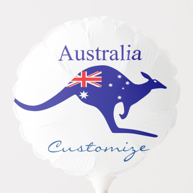 Australia Flag Kangaroo Thunder_Cove Balloon (Front)