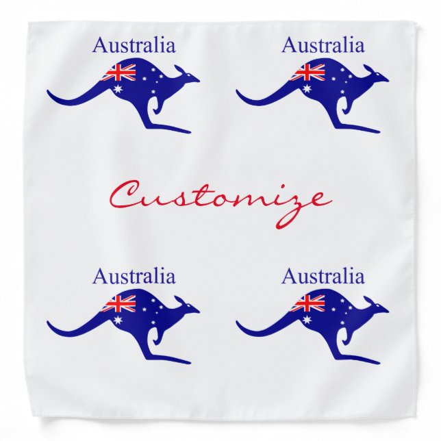 Australia Flag Kangaroo Thunder_Cove Bandana (Front)