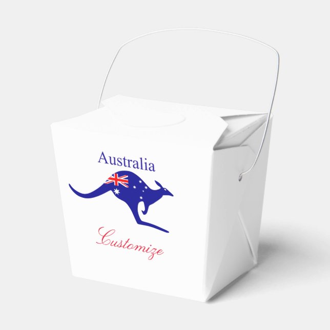 Australia Flag Kangaroo Thunder_Cove Favor Boxes (Front Side)