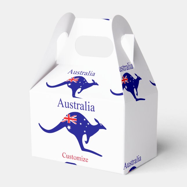 Australia Flag Kangaroo Thunder_Cove Favor Boxes (Front Side)