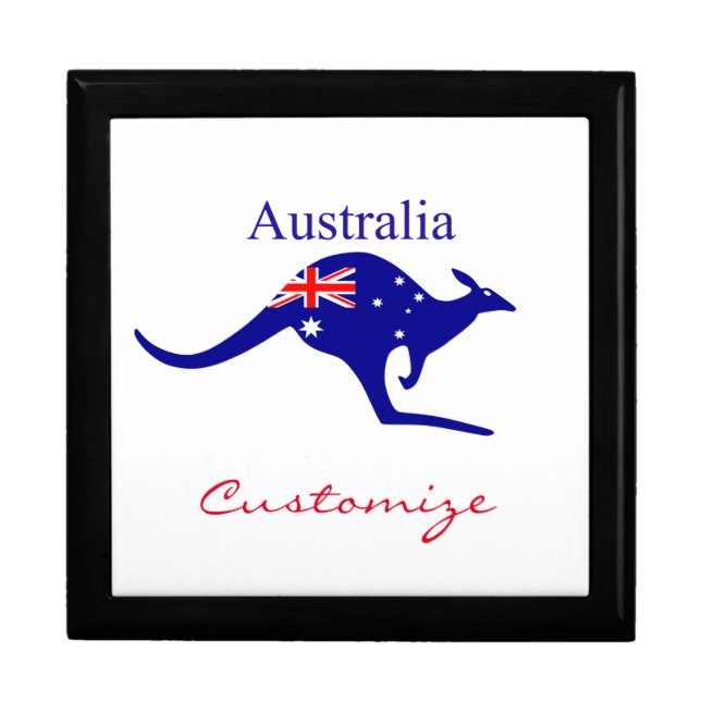 Australia Flag Kangaroo Thunder_Cove Gift Box (Front)