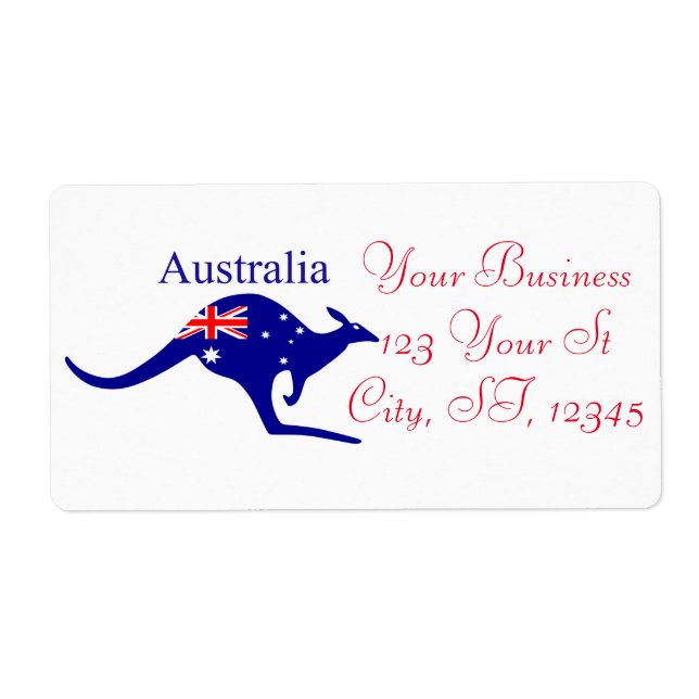 Australia Flag Kangaroo Thunder_Cove Label (Front)