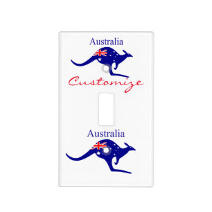 Australia Flag Kangaroo Thunder_Cove Light Switch Cover