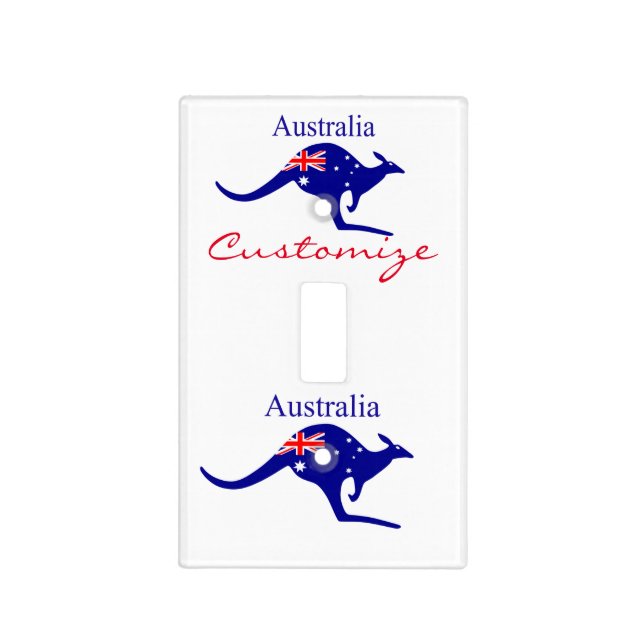 Australia Flag Kangaroo Thunder_Cove Light Switch Cover (Front)