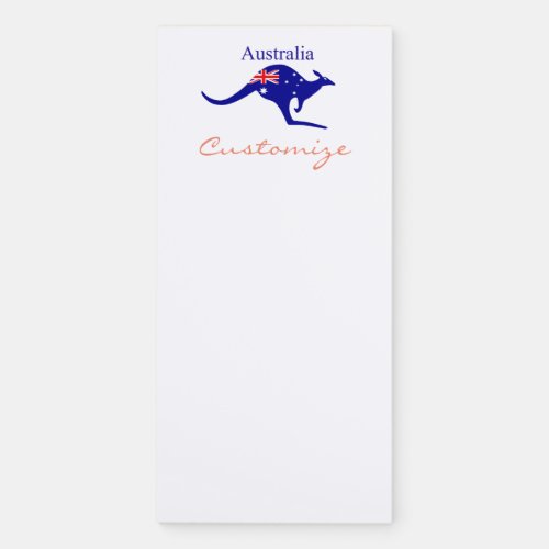 Australia Flag Kangaroo Thunder_Cove Magnetic Notepad