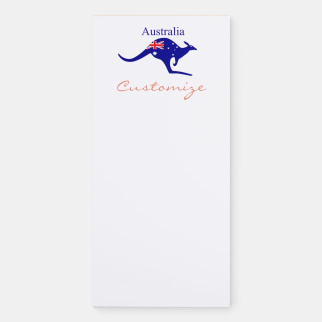 Australia Flag Kangaroo Thunder_Cove Magnetic Notepad (Front)