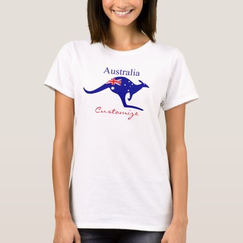 Australia Flag Kangaroo Thunder_Cove T_Shirt