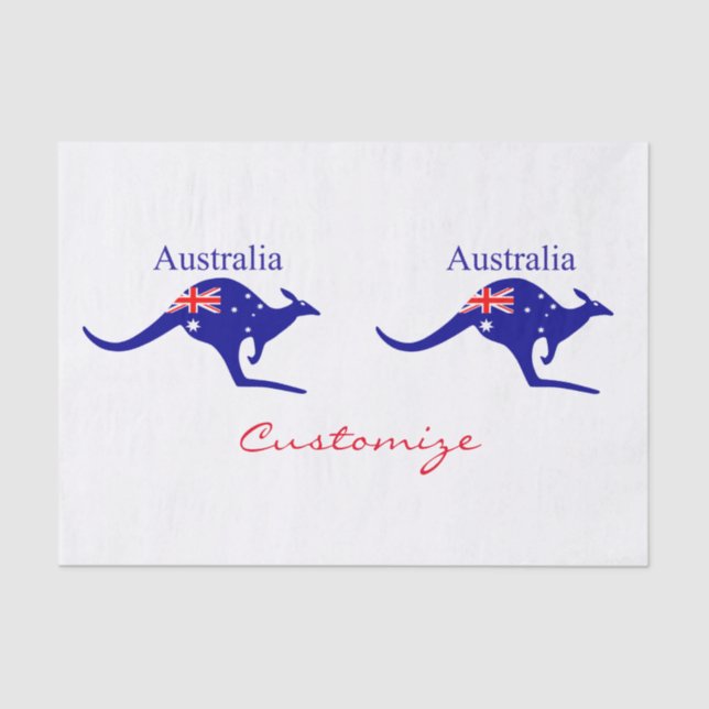 Australia Flag Kangaroo Thunder_Cove Tissue Paper (Front)