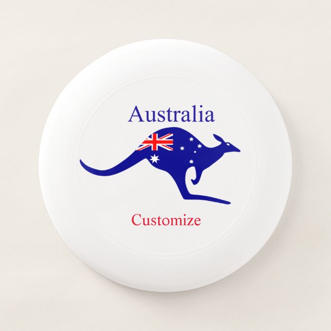 Australia Flag Kangaroo Thunder_Cove Wham-O Frisbee (Front)