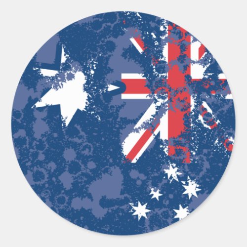 AUSTRALIA FLAG KCALIMA effect by Masanser Classic Round Sticker
