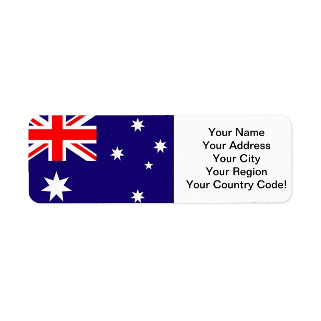 Australia Flag Label (Front)